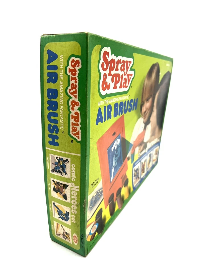 Ideal DC COMICS BATMAN SUPERMAN FLASH Spray & Play Airbrush Set - 1976 New# MH - Image 4 of 4