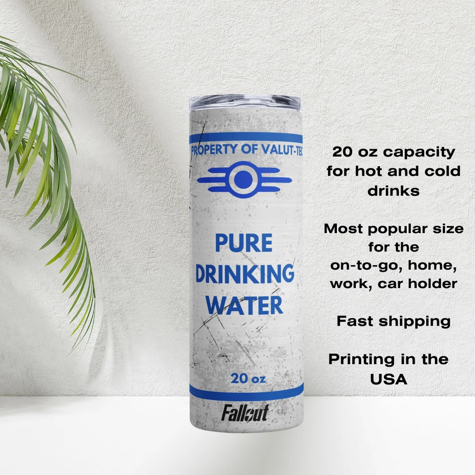 Vaso de beber puro Glow In The Dark Fallout Halloween 20 oz Vault Tec Foto 4 de 4
