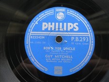 Listing image for GUY MITCHELL 78 RPM BOB'S YER UNCLE (AN' FANNY'S YER AUNT) 1954 PHILIPS P.B.293