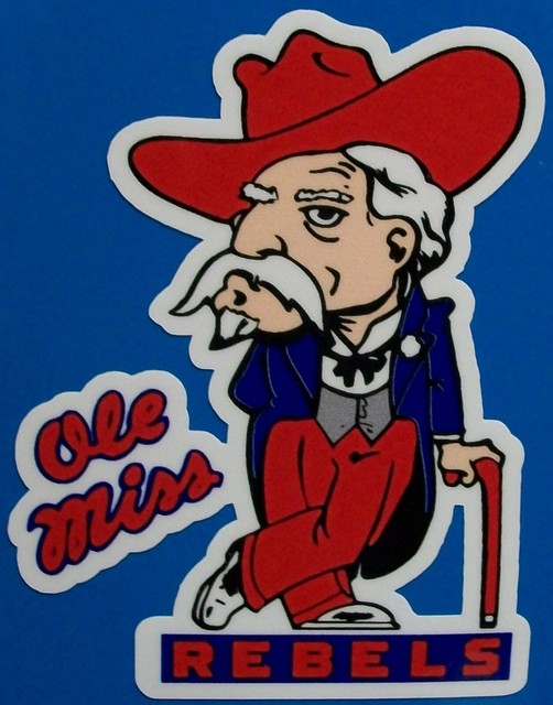 Ole Miss Colonel Reb Decal Sticker 4 Sports Mem Cards Fan Shop Wcicork Fan Apparel Souvenirs