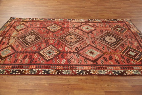 Alfombra geométrica tribal vintage de lana anudada a mano para sala de estar 5x9 - Imagen 16 de 23