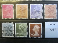 Wielka Brytania - 7 wartości seria stała, o