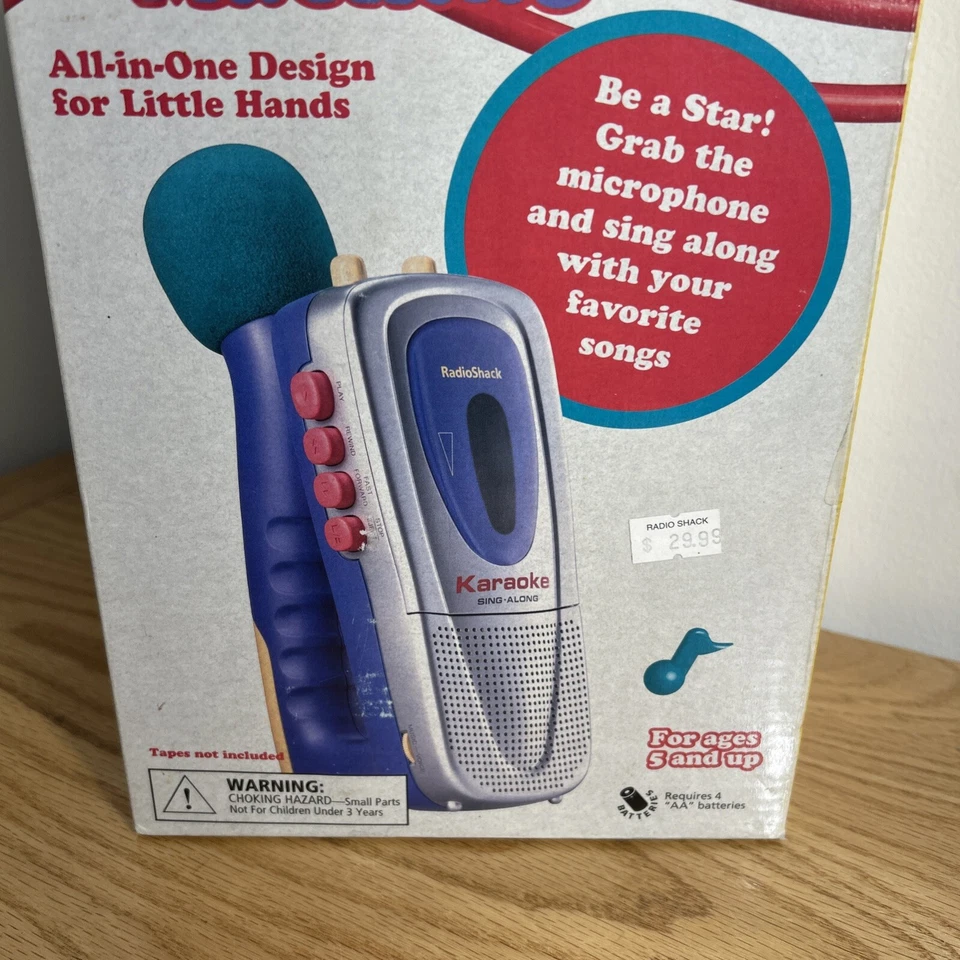 NUEVO RADIO SHACK De colección Sing-Along CINTA Máquina de Karaoke Niños Juguete Micrófono Foto 2 de 4
