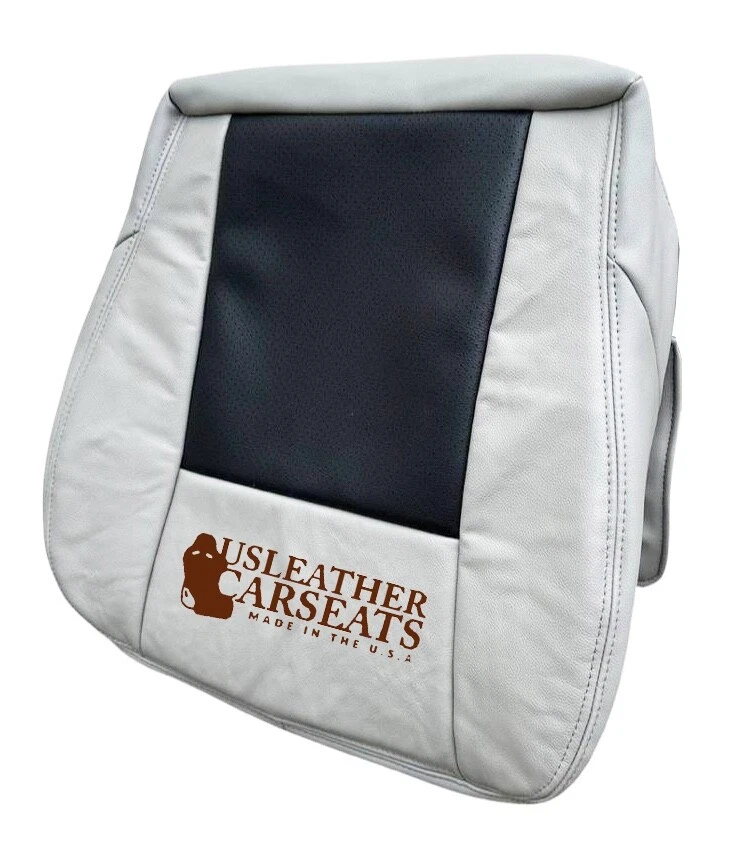 Cubierta de asiento inferior de cuero perforado negro/gris para conductor Cadillac CTS 2004 a 2006 Foto 3 de 4