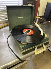 Vintage Emerson Big Little Blue Portable Record Player Model 101