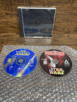 Star Wars Yoda Stories PC CD-ROM + Star Wars Monopoly PC 1997 Windows 95