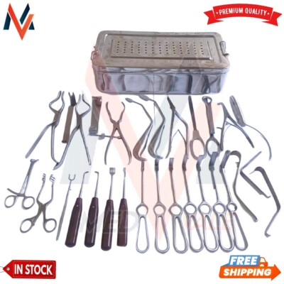 Maxillofacial Surgery Instruments 29 Pcs kit Orthopedic with Stainless Steel Box