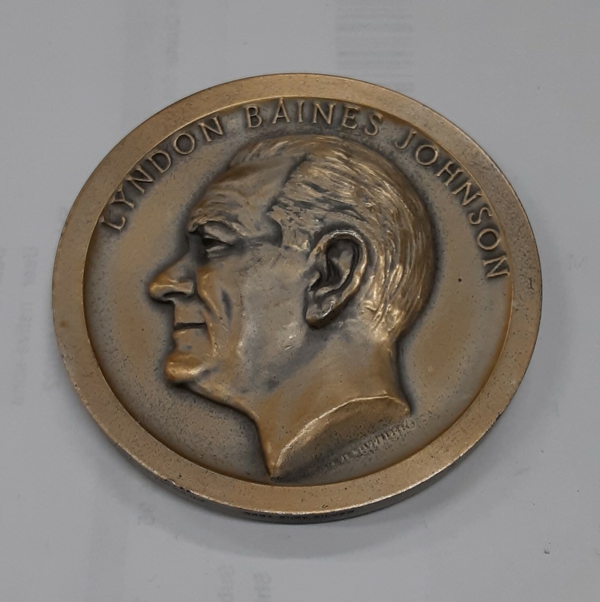 Lyndon B. Johnson High Relief Large .999 Silver 1965 Inaugural