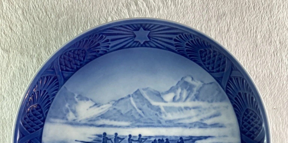 THE LAST UMIAK Plate Royal Copenhagen Denmark 1968 Kai Lange 