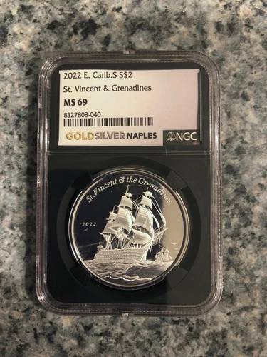 2022 St Vincent & Grenadines 1oz .999 Fine Silver Round NGC MS69 - RARE