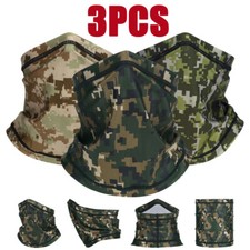 3Pack Tactical Face Mask Neck Gaiter Outdoor Tube Scarf Anti-UV Neck Gaiter