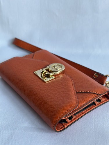 Michael Kors Tangerine Wristlet Wallet Card Holder Clutch for iPhone 3gs 4 4 s - Picture 18 of 20