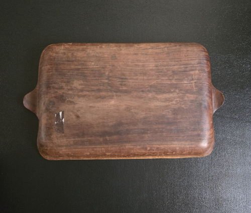 Vtg. Collectible handmade Wooden Trencher Pan or Tray Rectangular w/Handles - Picture 5 of 16
