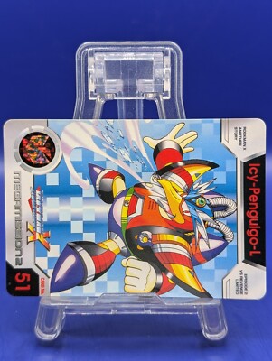Icy Penguigo L Carddass old Rare Card Mega Rockman Capcom Bandai