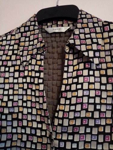 Damen Damen NEXT 12, formelle Smart Shirt Bluse Langarm Kragen Büroanzug - Bild 6 von 12