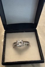 1 carat Cubic Zirconia Round Solitaire Ring In Sterling Silver -7