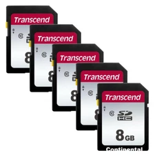 5 Pack Transcend 8GB SDHC SD 300S Class 10 Memory for Nikon Canon Fuji Cameras 