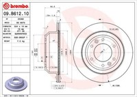 2X Brembo 09.B612.10 Bremsscheibe FüR Hyundai