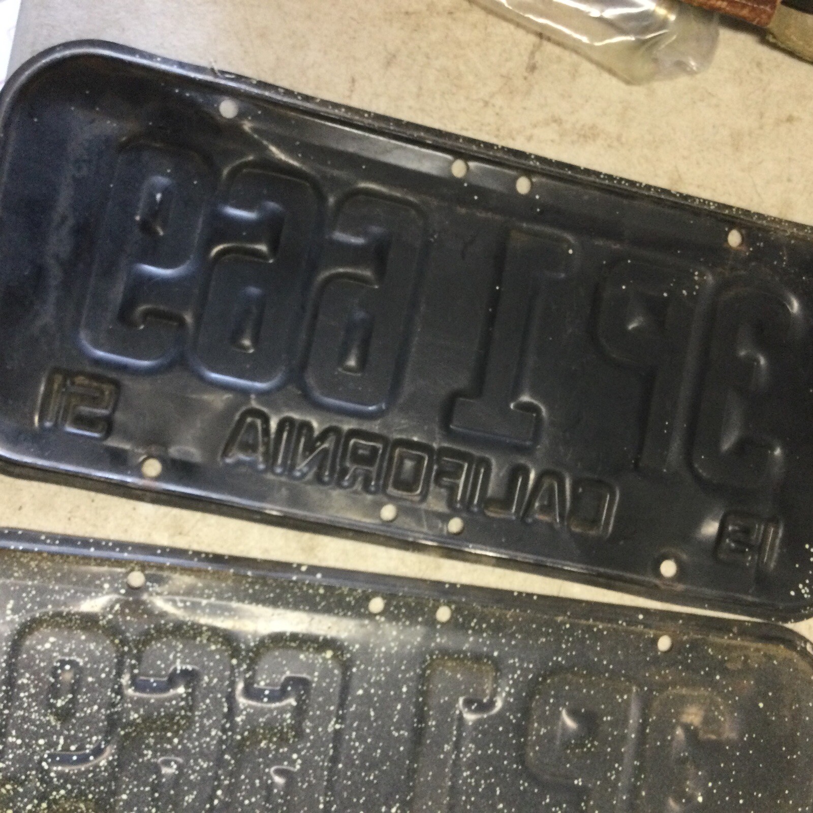 Pair Vintage 1951 CALIFORNIA Black LICENSE PLATES CA YOM Pair Set