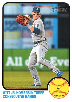 BOBBY WITT JR. MAJOR LEAGUE BASEBALL CARDS - PICK FROM LIST