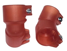 New! 2-Pack RACING RED/ORANGE Pro-Team Armson Pro-Feed 7/8" x 1" Feed Elbows