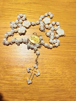 Rosenkranz Perlen aus schönen Perlen Perlen Blume und Edelstahl wurden 