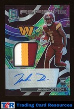 2022 Spectra #APA-JDO Jahan Dotson Aspiring Patch Autographs Celestial #/75