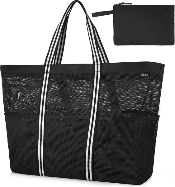 Strandtasche XXL Leicht Faltbar Mit ReißVerschluss FüR Damen Strand Schwimmbad-image