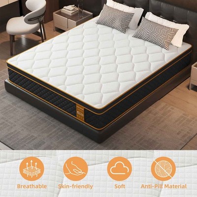 7-Zone Spring Mattress 25CM 90x200CM Orthopaedic Pocket H3  W/Memory Foam Layer