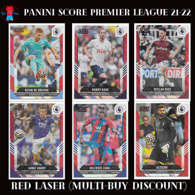 2021-22 PANINI SCORE PREMIER LEAGUE - RED LASER PARALLEL CARDS
