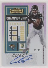 2020 Panini Contenders Rookie Championship Ticket /49 Collin Johnson Auto 0s9t