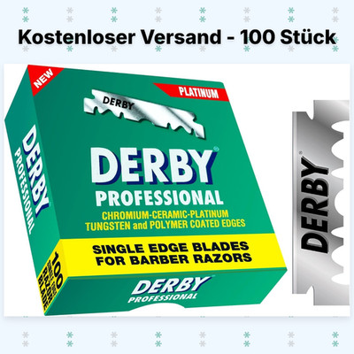 Derby Professional Rasierklingen 100 auswechselbar für Rasiermesser razor blade