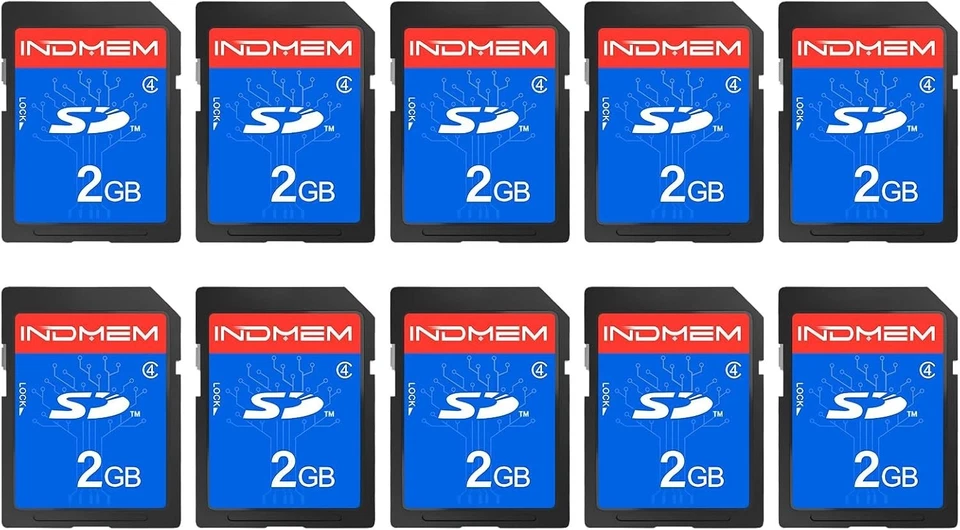 Paquete de 10 tarjetas SD Clase 4 de 2 GB de alta fiabilidad de memoria flash para todos los dispositivos Foto 3 de 4
