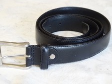 Cintura Fabio in pelle nera, vestibilità da 39" a 44"