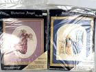 MarBek Lot Of 2 Victorian & Starlight Angel Counted Cross Stitch Kit New 80s Vtg