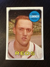 1969 TOPPS #492 TONY CLONINGER CINCINNATI REDS EX *Hot Corner Vintage* B