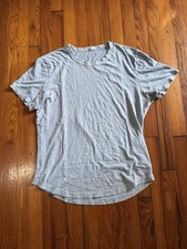 Buck Mason Shirt Mens Large Gray Slub Cotton Crew Neck Basic Made in USA Casual