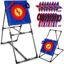 Throwing Game for Backyard, Axe Throwing Target Set with 16 Throwing Axes