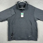 NEW Nike Yoga Sweatshirt Mens XL Grey Dri-FIT Loose Fit Quarter Zip Pullover