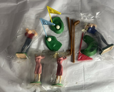Lot Vintage Wilton Golf Themed Cake Topper Cake Decoration Set - 16 Pieces