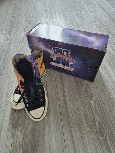 Converse Chuck Taylor 70 Space Jam High Tops (nero arancione UK 4 EU 36 5)