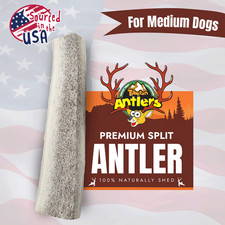 Split Elk Deer/Antler dog chew - 1pc, Naturally Shed Grade A antlers dog treats