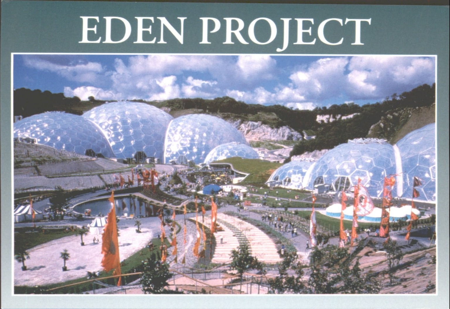 Eden Project Cornwall UK Botanical Garden Domes Modern Postcard