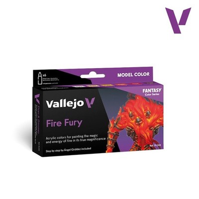 Vallejo Model Color Fire Fury Paint Set - 70.243 - BRAND NEW