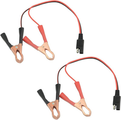 2 PCS Battery Alligator Clips to SAE Connector Quick Release Adapter 12V 2 Pin Q