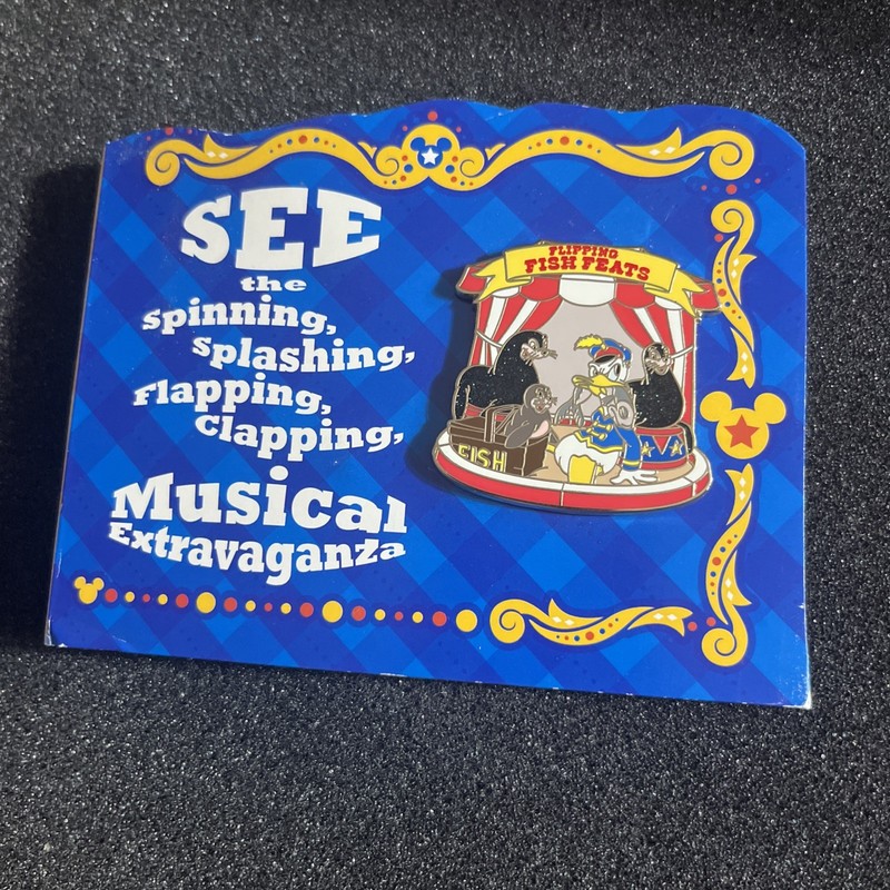 DISNEY PIN MICKEY'S CIRCUS EVENT MUSICAL FLYING FISH FEAT DONALD BABY SEAL LE500