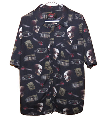 EVIL DEAD 2 Dead by Dawn MOB Mens 3XL Button Down Shirt Horror Halloween Theme