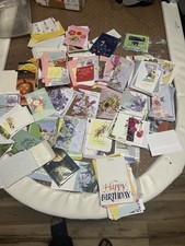 150 UNUSED Greeting Cards w/ Envelopes Birthday, Holiday, Floral More