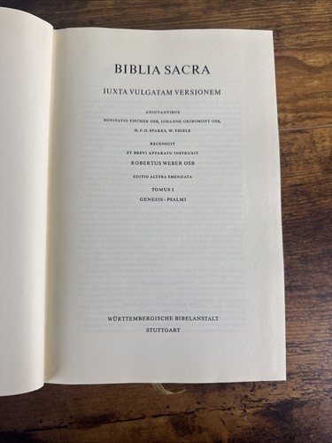 BIBLIA SACRA VULGATA - IUXTA VULGATAM VERSIONEM - LATIN EDITION BY ROBERT WEBER - Picture 7 of 18