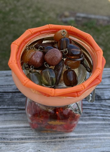 Mini Fall/Autumn Theme Mystery Jewelry Jar All Wearable, Vintage + Modern - 第 3/3 張圖片